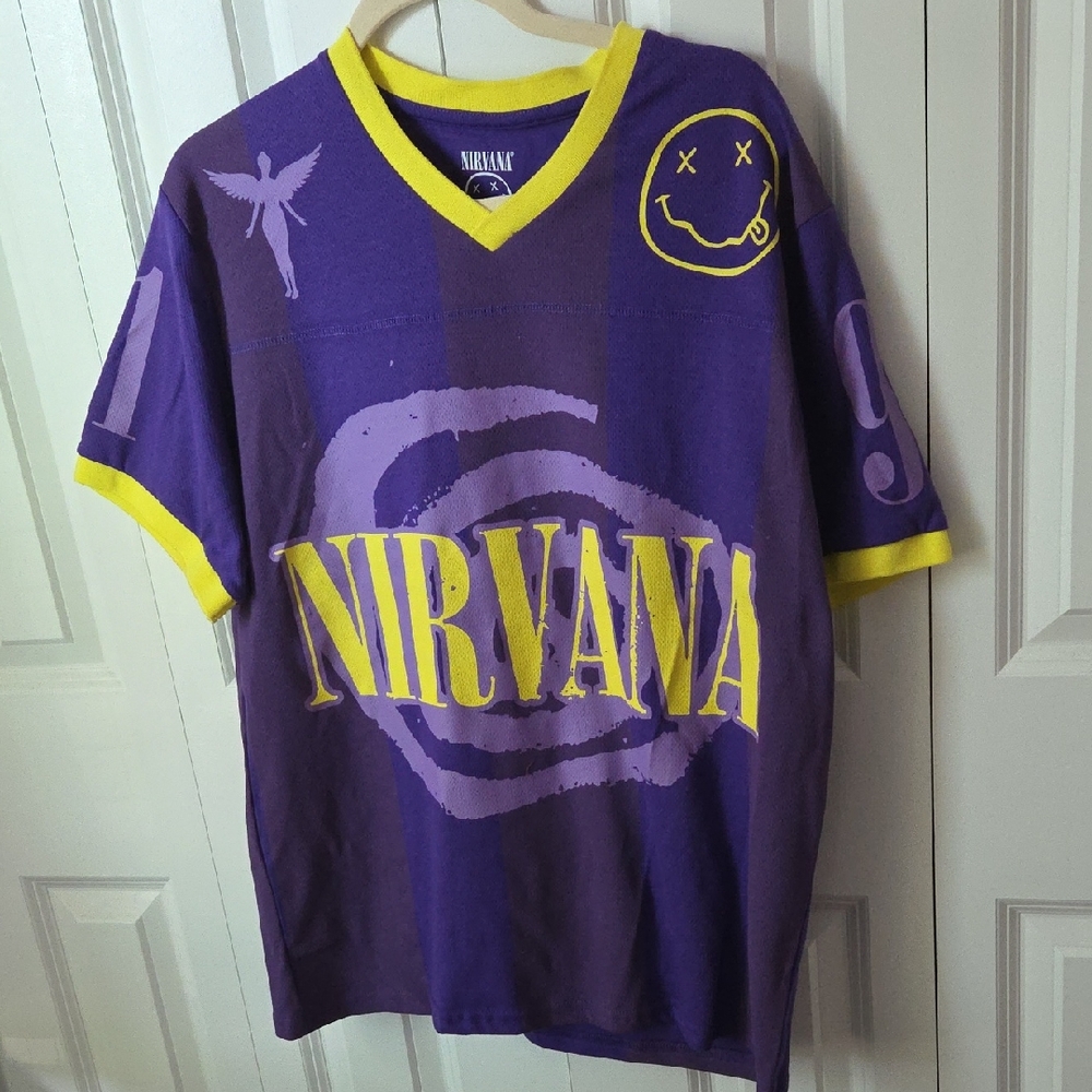 NIRVANA Purple and Yellow Men's Jersey